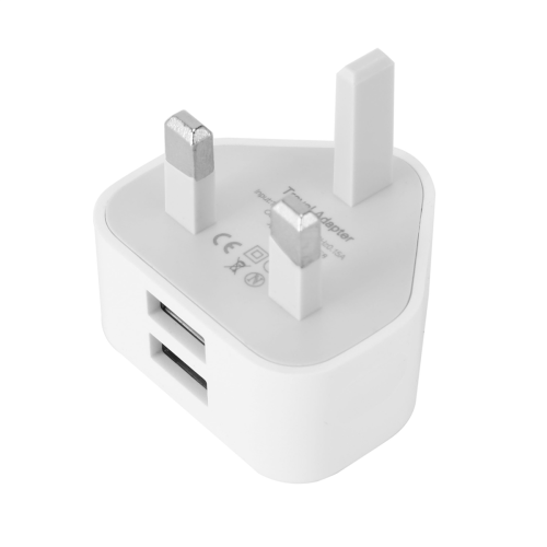 Universal USB UK-stik 3-benet vægopladeradapter (2 porte) 2