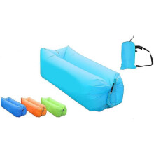 (Sky Blue) Fast Inflatable Lounger Portable Outdoor Indoor Wind Bed Lounger