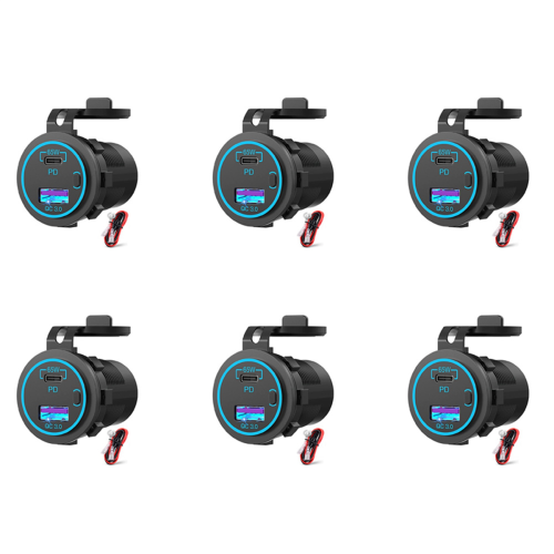 65W PD 12V USB-uttak for bærbar PC USB C-billaderuttak