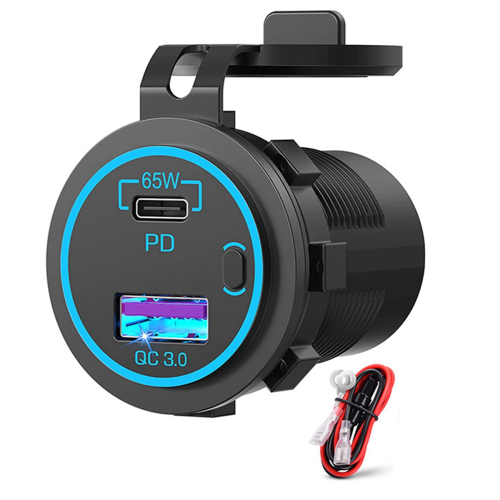 65W PD 12V USB-uttak for bærbar PC USB C-billaderuttak 1