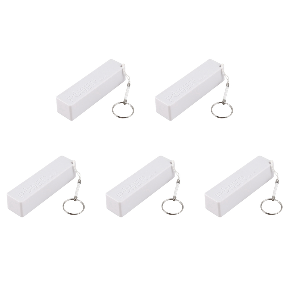 Chargeur De Batterie Portable Power Bank 18650 Avec Porte-Cles(Blanc) 4712799907359