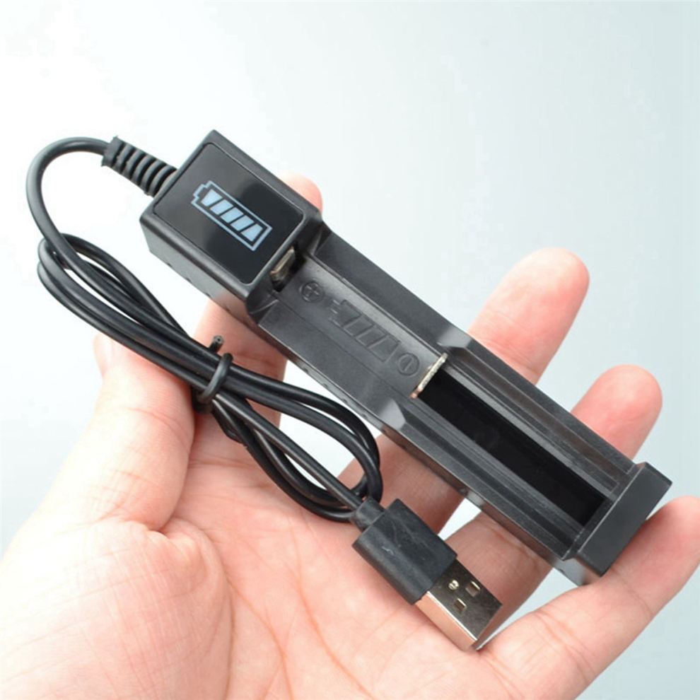 Battery Charger Usb 1 Slot Universal Quick Charging For 18650 26650 4712799906949