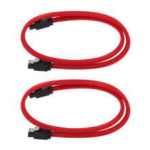 2 cavi dati SATA 3.0 III SATA3 7 pin da 50 cm per SSD da 6 Gb/s (rosso)