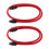 2x 50cm SATA 3.0 III SATA3 7pin καλώδιο δεδομένων Καλώδια SSD 6Gb/s (Κόκκινο) 1