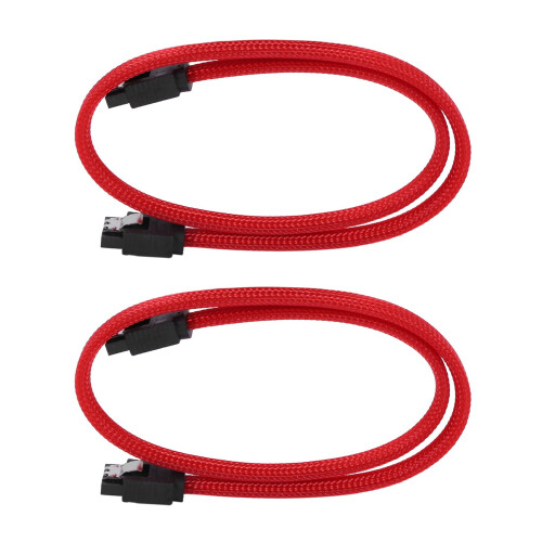 2x 50cm SATA 3.0 III SATA3 7pin καλώδιο δεδομένων Καλώδια SSD 6Gb/s (Κόκκινο)