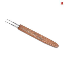 (B-1pc) 1/3pcs 0.5mm Dreadlock Crochet Needle Hook Bamboo Handle Hooks Tools Making