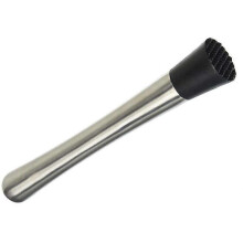 Professional Drink Muddler  Stainless Steel Pestle W/grooved Nylon Head