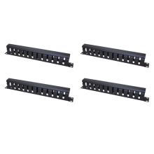 1U 19 inch serverrack, 12-slots vingerkanaaldraadorganizer met deksel