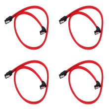 Cavo dati SATA 3.0III SATA3 7 pin 6 Gb/s da 50 cm con guaina in nylon (rosso)