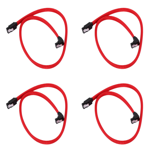 Καλώδιο δεδομένων SATA 3.0III SATA3 7 ακίδων 6Gb/s 50cm με νάιλον μανίκι (κόκκινο)