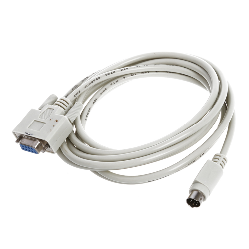 Καλώδιο λήψης DB9P σε 8P Mini Din RS232, λευκό, 8,2 πόδια για PLC -EH 1