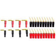 10-paar 2 mm bananenstekkers met schroefpen, vergulde luidsprekerkabel