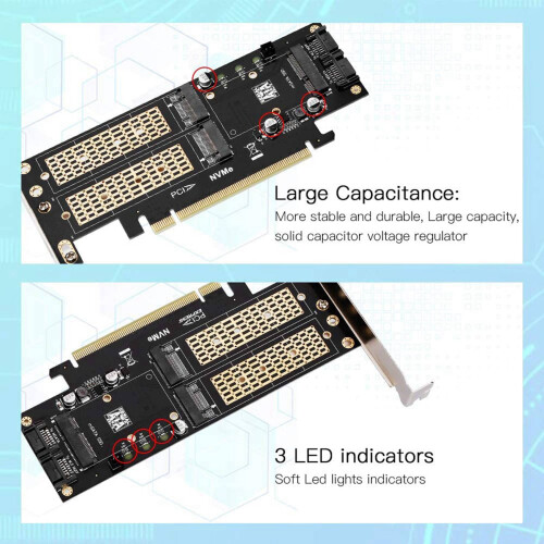 NGFF and MSATA SSD Adapter Card,M.2 NVME to PCIE Adapter 2