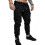 (Black) Men's Cargo Elastic Waist Joggers Pants 1