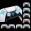 Multicolor Illuminated Thumbstick for Ps5 Controller Share Home Face Button, Black Classic Symbol Button Dtf Led Kit for Ps5 Controller - Cont Best Gi 1