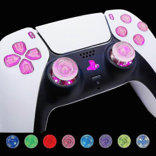Multicolor Illuminated Thumbstick for Ps5 Controller Share Home Face Button, Black Classic Symbol Button Dtf Led Kit for Ps5 Controller - Cont Best Gi 2