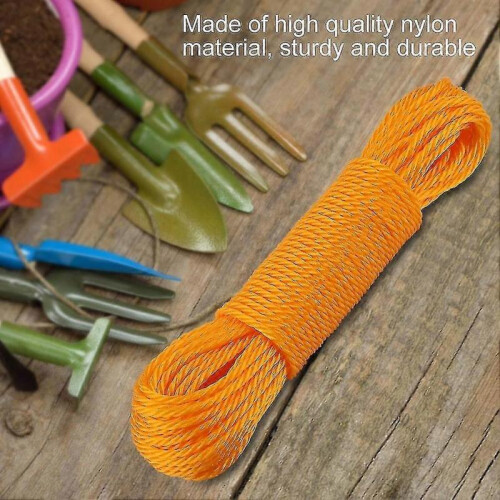 20m Nylon Rope Lines Cord Clothesline Garden Camping Outdoors (orange) 1