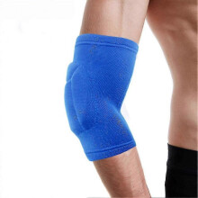 (Blue) 1 Pair Unisex Knee Pads Thickened Sports Sponge Elbow Pads