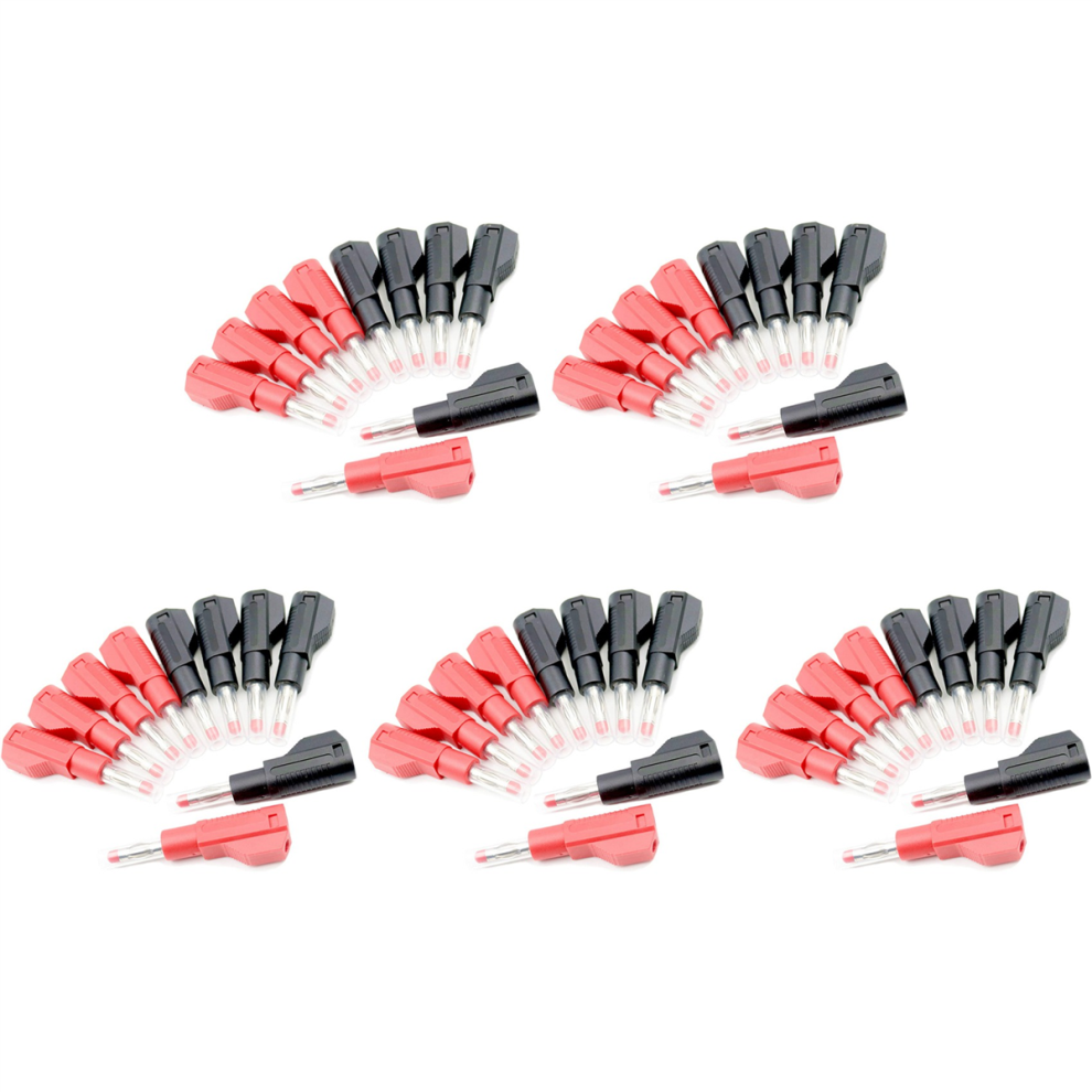 10 Sets Retractable Sheath 4Mm Banana Plug Connectors Plugs Adapter 4712799917792