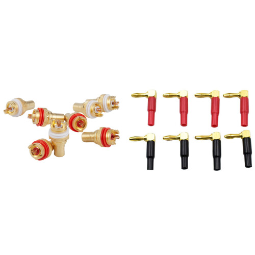 8 X Phono ΠΡΙΖΕΣ ΣΑΣΙ AMP HIFI Επιχρυσωμένο Θηλυκό Lotus