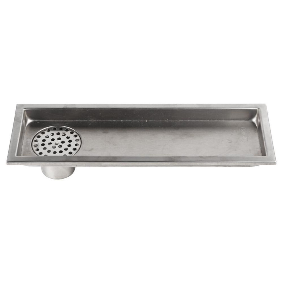 Large Flow Stainless Steel Rectangle Shower Floor Drain Bathroom Drainage Gully(side Drainage)