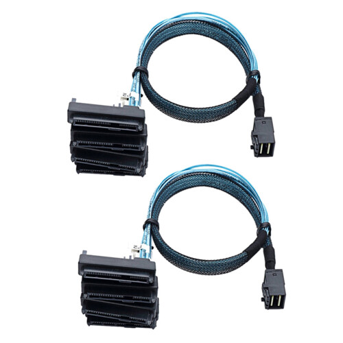 Cablu server hard disk 2X SAS SFF-8643 la 4X29Pin SFF-8482 3.33TF/1M