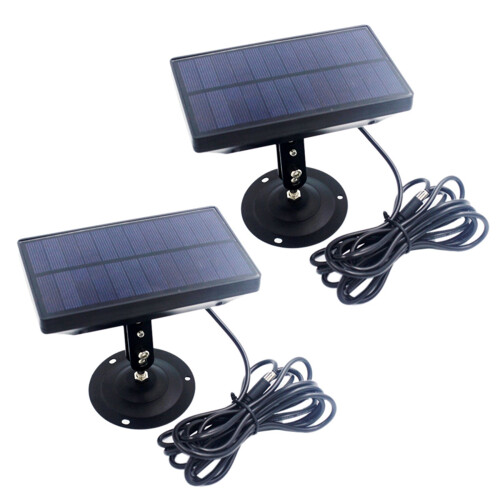 2x udendørs 9V 1800mAh solpanel batterioplader til HC300