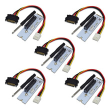 5X NGFF M.2 to PCI-E 4X Riser Card M2 Key M to PCIe X4 Adapter