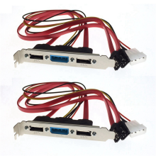 Cavo di alimentazione PCI con slot per staffa IDE Molex 2X PC SATA a ESATA e 4 pin