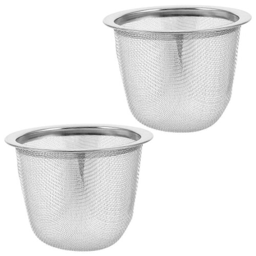 Fine Tea Strainer Stainless Steel Tea Infuser Home Use Silver 6.00X6.00X5.00CM 2Pack 2