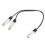 3,5 mm (1/8 tomme) Jack stereolydsplitter Y-adapterkabel (25 cm) 2