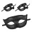 Masquerade Mask Props Party Mask Cosplay Half Mask Black 3Pcs 1