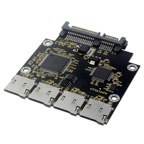 2,5 tommer 4 TF til SATA-adapterkort, hjemmelavet SSD Solid State-drev 2