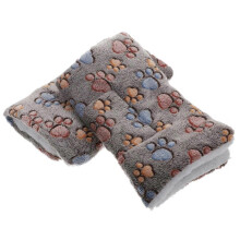 Grey Cloth Pet Sleeping Mat Lightweight Portable Cushion for Dogs and Cats 2Pcs 24.0x18.0 Inches