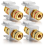 Banana Jack Binding Post Jack Insert 2 paar/4-pack 6