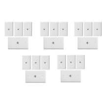 Placă de perete Ethernet cu 1 port, pachet de 4, placă de perete cu mufă RJ45
