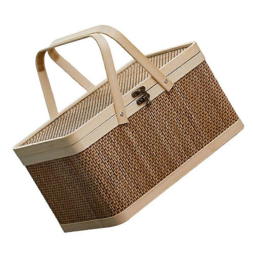 Natural Material Picnic Baskets for Weddings, Excellent for Camping Trips 2