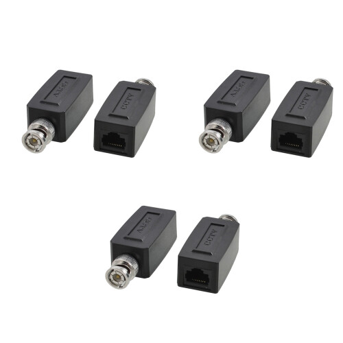 Ζεύγος πομποδεκτών Coax BNC RJ45 UTP Cat5 με ενεργό βίντεο Balun