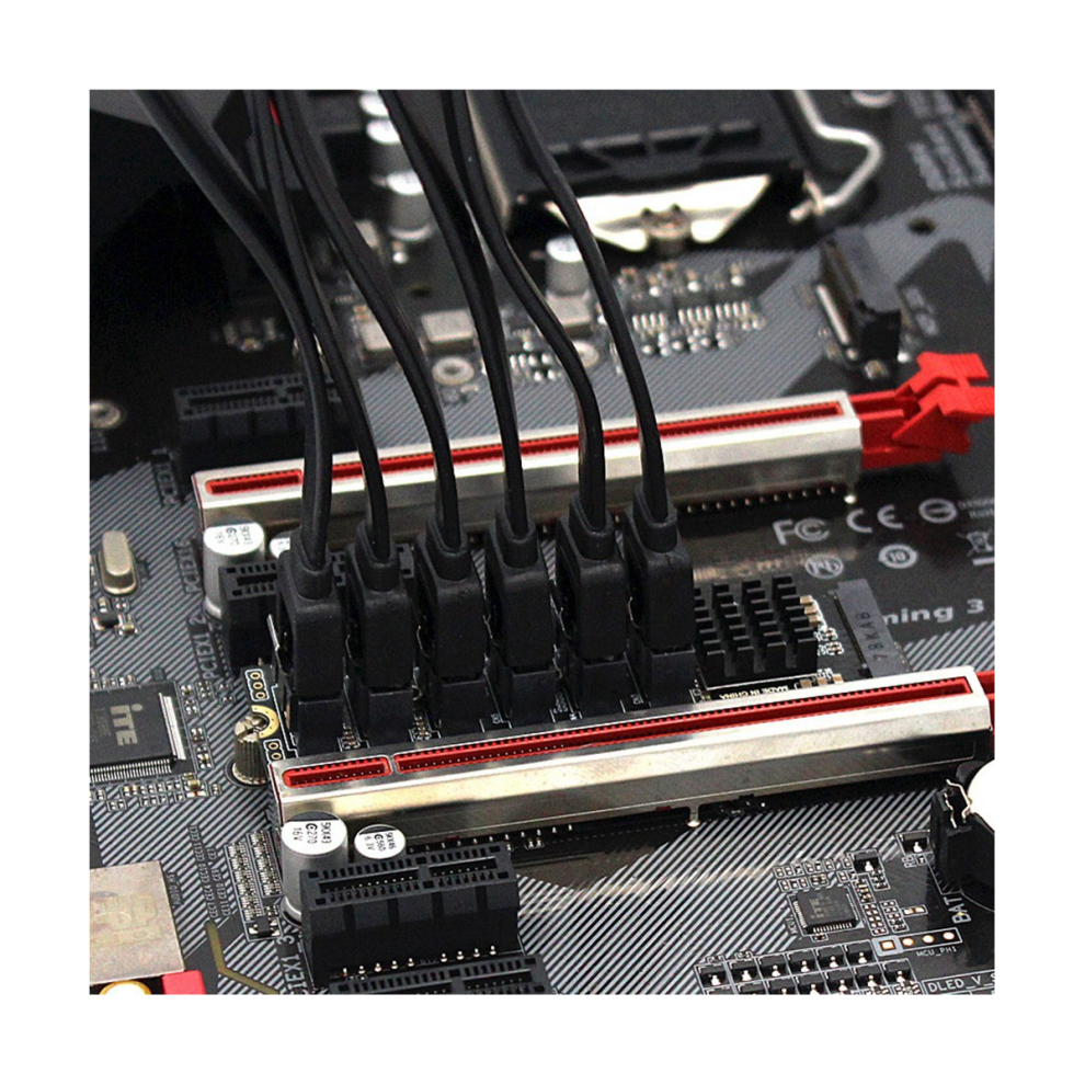 M.2 Nvme To Sata3.0 Pcie To Sata 6Gpbsx6-Port Expansion Card 4712799996667