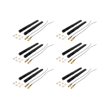 Dual Band WiFi 2.4GHz Male Antenna & 20cm Female Pigtail Cable 2-Pack