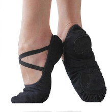 Adults Dancing Shoes Professional Ballet Shoes for Performance Practice Black Size 39 Non-slip Sole 1Pair