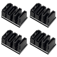 Adattatore doppio SATA 7 pin femmina a doppio 7 pin maschio con angolo di 180 gradi