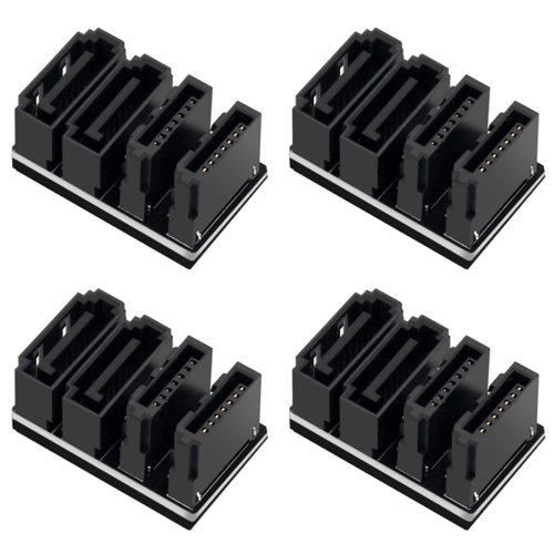 Διπλό SATA 7Pin θηλυκό σε διπλό 7Pin αρσενικό προσαρμογέα γωνίας 180 μοιρών