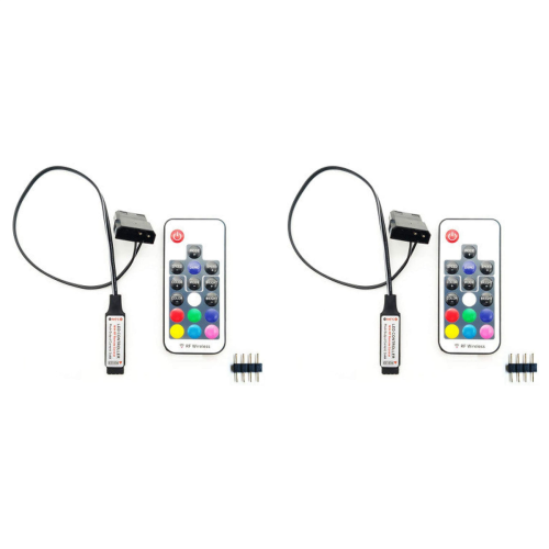Computerventilatorlyseffektcontroller, 5V 3-benet/12V 4-benet RGB-ventilator