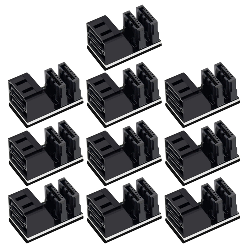 Double Sata 7Pin Female To Double 7Pin Male 90 Degree Angled Adapter 4712799994922