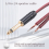 Cable de audio de 1/4 a altavoz, adaptador mono macho de 6,35 mm 5