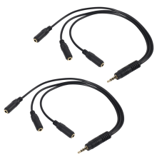 Pozlacený stereo audio rozbočovací kabel 3,5 mm (1/8 palce)