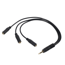 Pozlacený stereo audio rozbočovací kabel 3,5 mm (1/8 palce)