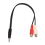 2x adaptérový kabel Phono Y Splitter, 1 samec na 2 samice, 30 cm 5