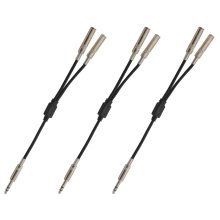 Rozbočovací kabel 6,35 mm 1/4 palce stereo jack na dvojitou zásuvku